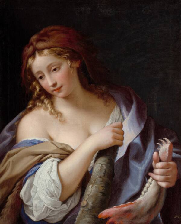 Elisabetta Sirani, Omphale, (1660-1661), Dresden, Staatliche Kunstsammlungen, Gemäldegalerie Alte Meister