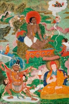 Three Mahasiddhas: Kontapa, Naropa and Atisha, Tibet, 17th -18th century, NGP